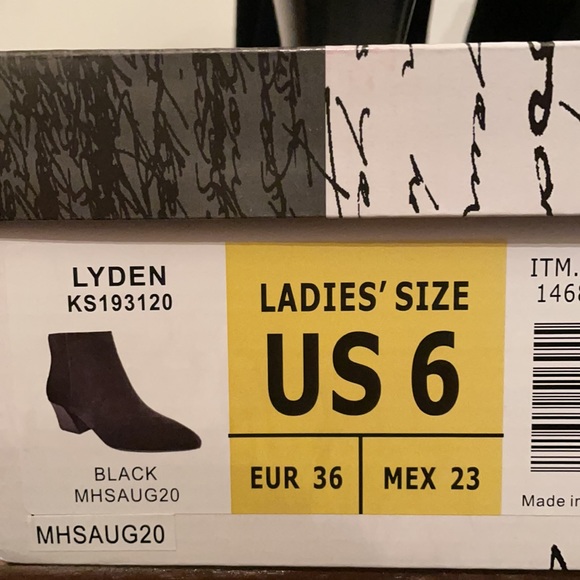 New Kensie Lyden Black Leather Suede Ankle… - Picture 7 of 8